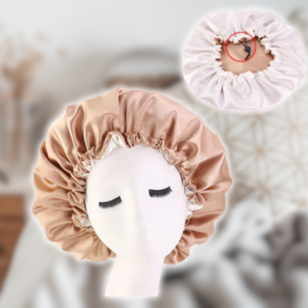 Bonnet-en-satin-cheveux-beige